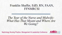 Opening Remarks - The Year of the Nurse and Midwife: What Has That Meant and Where Are We Going? icon