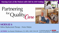 Kidney Replacement Therapy - Home Dialysis