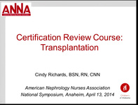 Certification Review Course: Transplant