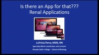 Is There an App for That? Renal Applications