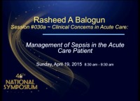 Clinical Concerns in Acute Care - Management of Sepsis in the Acute Care Patient