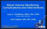 Blood Volume Monitoring