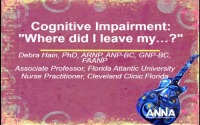Cognitive Impairment: Where did I leave my... ?