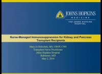Nurse Managed Immunosuppression Program for Kidney and Pancreas Transplant Recipients