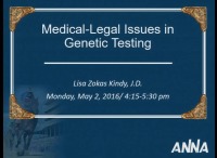 Medical-Legal Issues in Genetic Testing