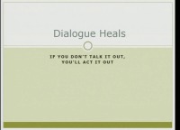 Nursing Management: Healthy Work Environment - Dialogue Heals: If You Don’t Talk it Out, You’ll Act it Out.