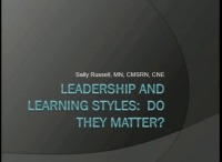 Leadership and Learning Styles: Do They Matter?