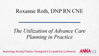 End-of-Life Issues: Caring for Our Patients and Ourselves - Utilization of Advance Care Planning in Practice