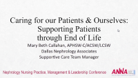 End-of-Life Issues: Caring for Our Patients and Ourselves - Facing Our Grief: Caring for the Caregivers icon