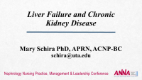 Liver Failure and Chronic Kidney Disease