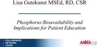 Phosphorus Bioavailability and Implications for Patient Education icon