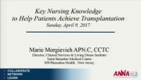 Key Nursing Knowledge to Help Patients Achieve Transplantation icon