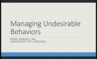 Nephrology Nurse Manager Skills to Combat Everyday Challenges: Managing Undesirable Behaviors