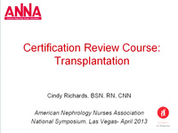 Certification Review Course: Transplant