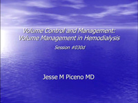Volume Control and Management: Volume Management in Hemodialysis