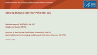 Making Dialysis Safer for Patients: 101