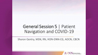 General Session 5 | Patient Navigation and COVID-19