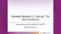 General Session 3 | Vaping the New Epidemic icon