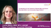 Industry Sponsored Session | Considerations for the Treatment of Patients With Lung Cancer: Resectable NSCLC and Unresectable Stage III NSCLC Presented by AstraZeneca icon