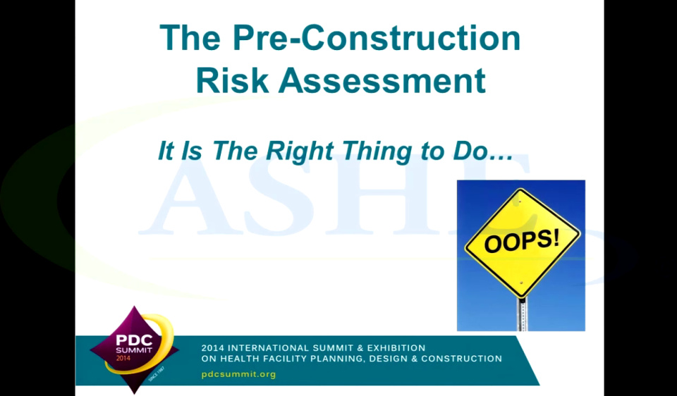 The Pre Construction Risk Assessment How We Can Get This Important Tool Right