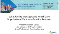 What Facility Managers and Health Care Organizations Want from Solution Providers icon