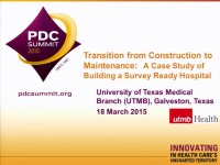 The Transition from Construction to Maintenance: A Case Study of Building a Survey-Ready Hospital  icon