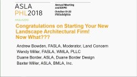 Congratulations on Starting Your New Landscape Architectural Firm! Now What??? - 1.5 PDH (LA CES/non-HSW)