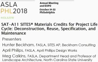 SITES® Materials Credits for Project Life Cycle: Deconstruction, Reuse, Specification, and Maintenance - 1.5 PDH (LA CES/HSW) / 1.5 SITES-specific GBCI CE