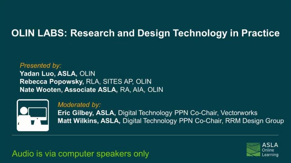 OLIN LABS: Research and Design Technology in Practice - 1.0 PDH (LA CES/HSW)