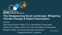 The Disappearing Rural Landscape - Mitigating Climate Change and Rapid Urbanization - 1.0 PDH (LA CES/HSW)