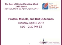Protein, Muscle and ICU Outcomes