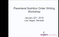 Parenteral Nutrition Order Writing Workshop icon