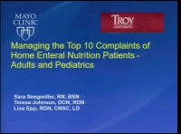 Managing the Top 10 Complaints of Home Enteral Nutrition Patients icon