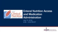 Enteral Nutrition Access and Medication Administration icon