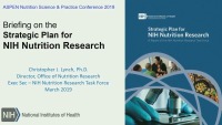 Special Session: Strategic Plan for NIH Nutrition Research icon