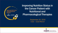 Improving Nutrition Status in the Cancer Patient with Nutritional and Pharmacological Therapies icon