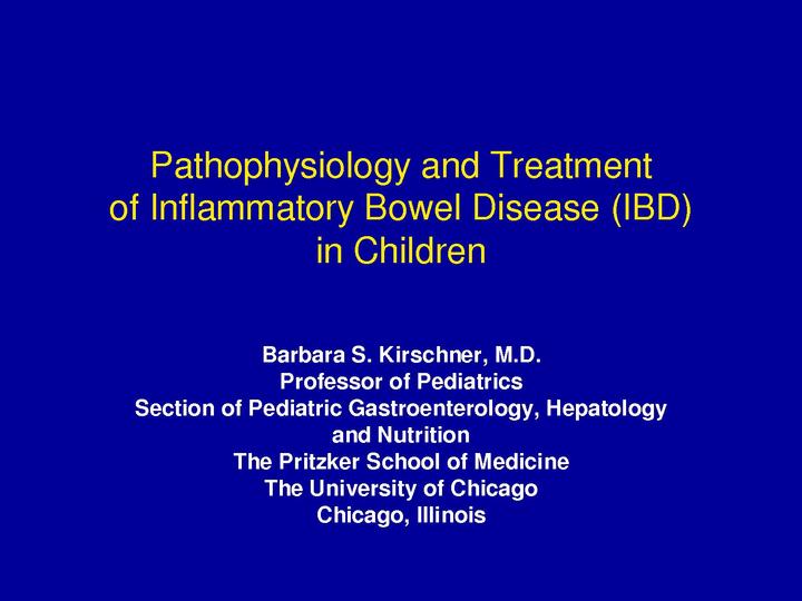 Ibd In Children A Multidisciplinary Approach To Optimal Growth And