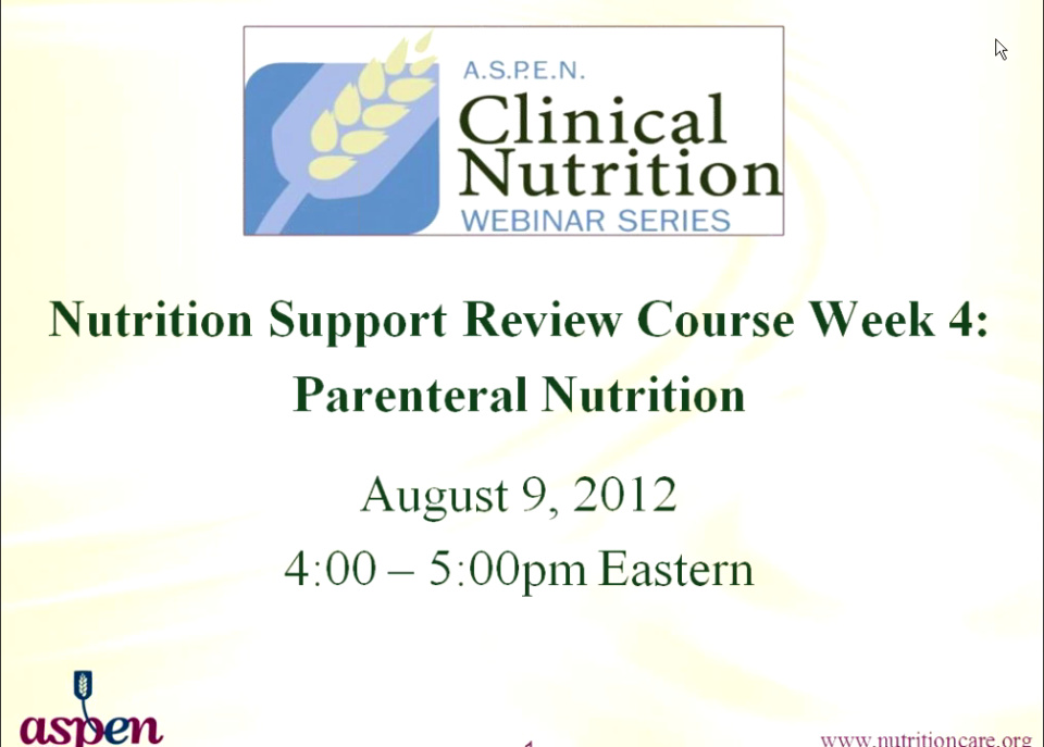 Parenteral Nutrition