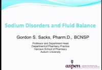 Post Graduate Course 1: Fluids, Electrolytes and Acid-Base: Tenets for the Nutrition Support Clinician