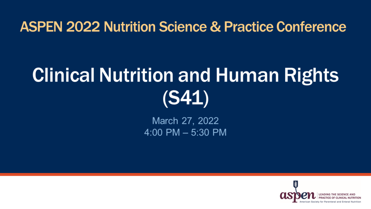 Clinical Nutrition and Human Rights (S41) icon