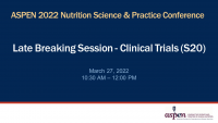Late Breaking Session - Clinical Trials (S20) icon