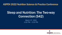 Sleep and Nutrition: The Two-way Connection (S42) icon