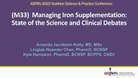 Managing Iron Supplementation - State of the Science (M33) icon