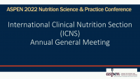 International Clinical Nutrition (ICNS) Section Forum icon