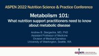 Demystifying Nutrition Support for Patients with Genetic Metabolic Diseases and Inborn Errors of Metabolism (T24) icon
