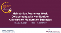 Collaborating with Non-Nutrition Clinicians on Malnutrition Strategies icon