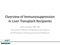 Overview of immunosuppression in liver transplant recipients icon