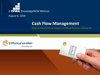 Cash Flow Management: How to Maximize Strategies to Meet Business Demands icon