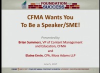 CFMA Wants You to Be a Speaker/SME! icon