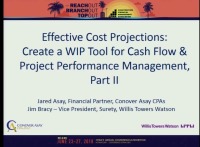 Specialty Trade – Effective Cost Projections: Create a WIP Tool for Cash Flow & Project Performance Management, Part II icon